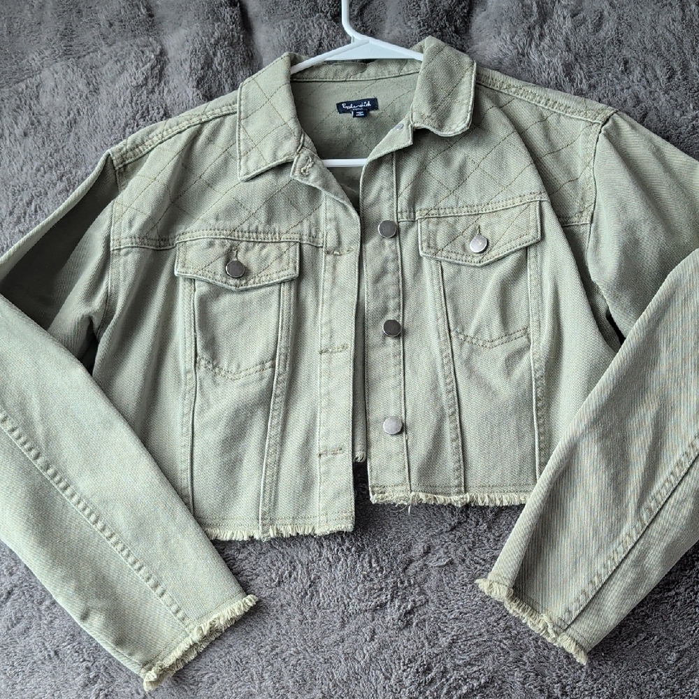 Splendid Women's Light Olive Jean Jacket